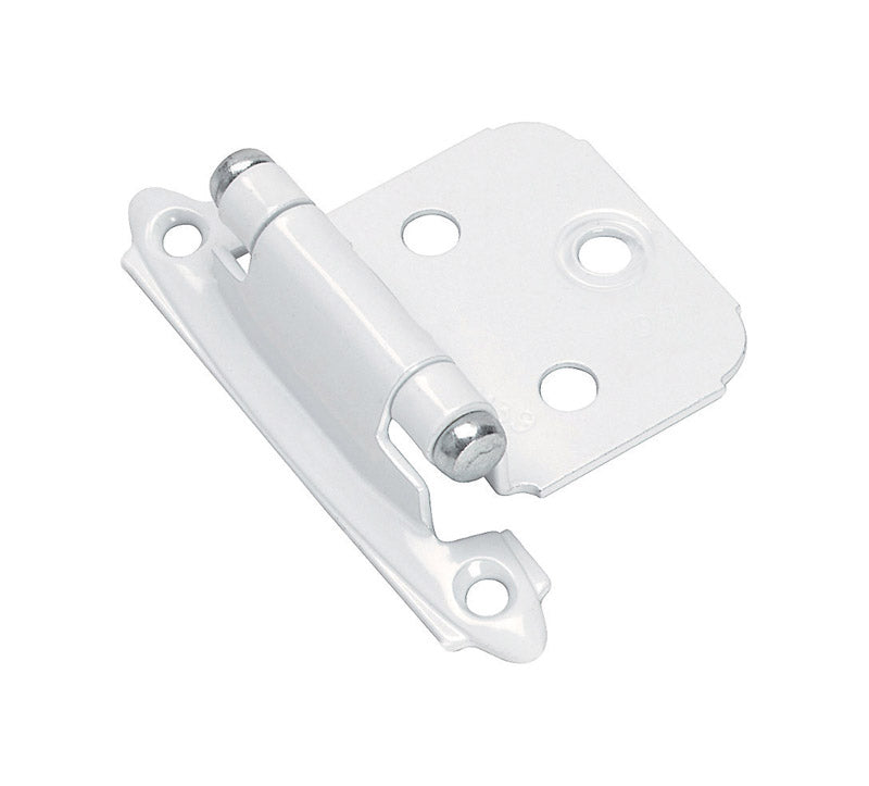 AMEROCK - Amerock 1-3/4 in. W X 2-3/4 in. L White Steel Self-Closing Hinge 2 pk
