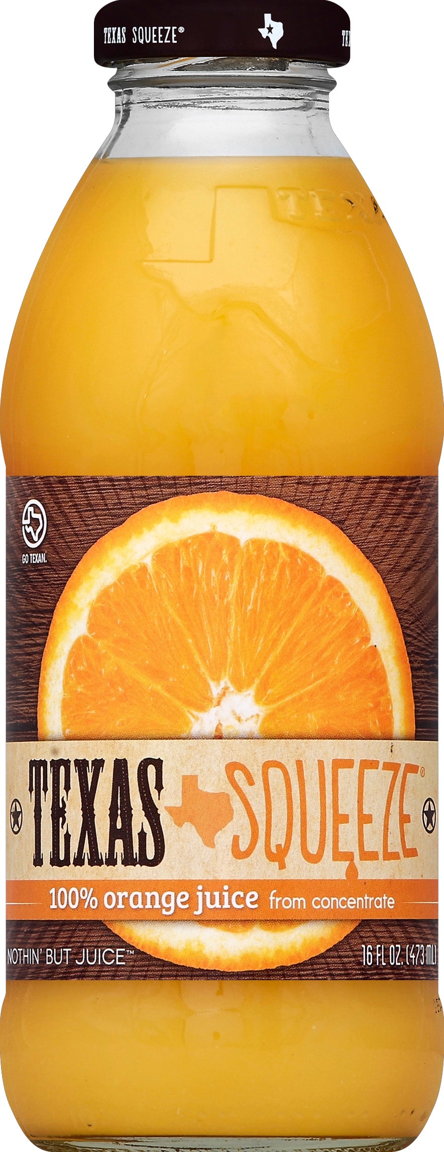 Texas Squeeze 100% Orange Juice 16 oz - Case of 12