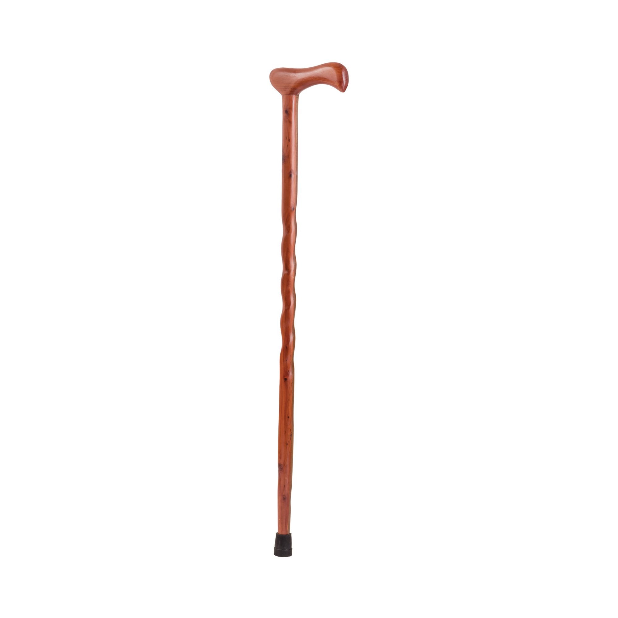 Mabis Healthcare - T-Handle Cane Brazos™ Twisted Wood 37 Inch Height Red Cedar [1/EA]