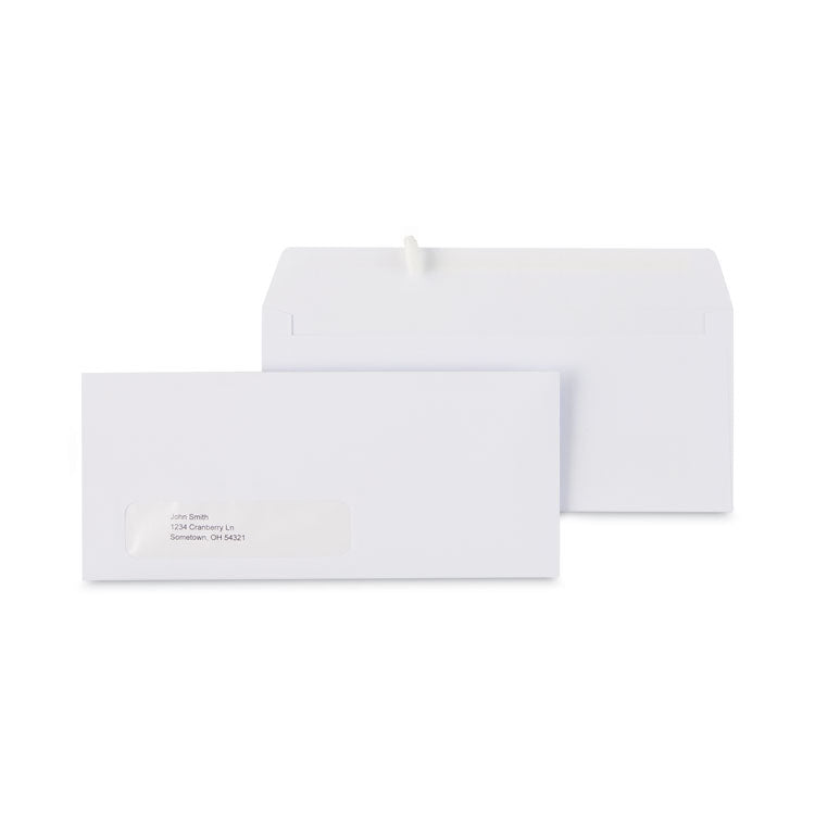 Universal - Open-Side Business Envelope, 1 Window, #10, Commercial Flap, Gummed Closure, 4.13 x 9.5, White, 250/Box