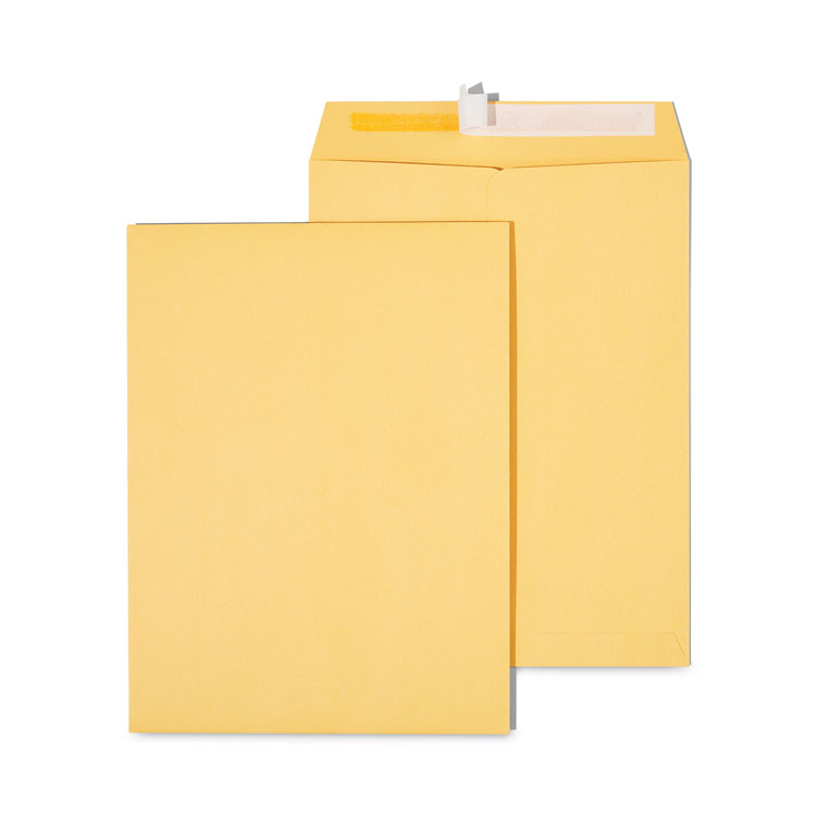 Universal - Peel Seal Strip Catalog Envelope, #10 1/2, Square Flap, Self-Adhesive Closure, 9 x 12, Natural Kraft, 100/Box