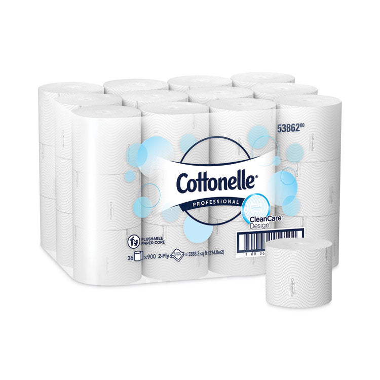 Cottonelle - Clean Care Bathroom Tissue, Septic Safe, 2-Ply, White, 900 Sheets/Roll, 36 Rolls/Carton