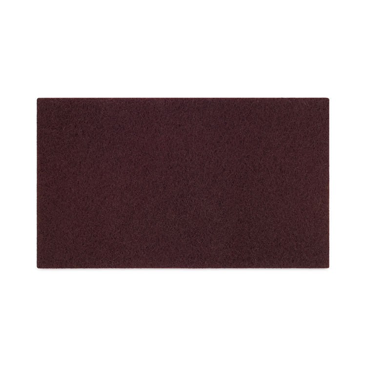 Boardwalk - Deep Scrub Pads, 28 x 14, Maroon, 10/Carton