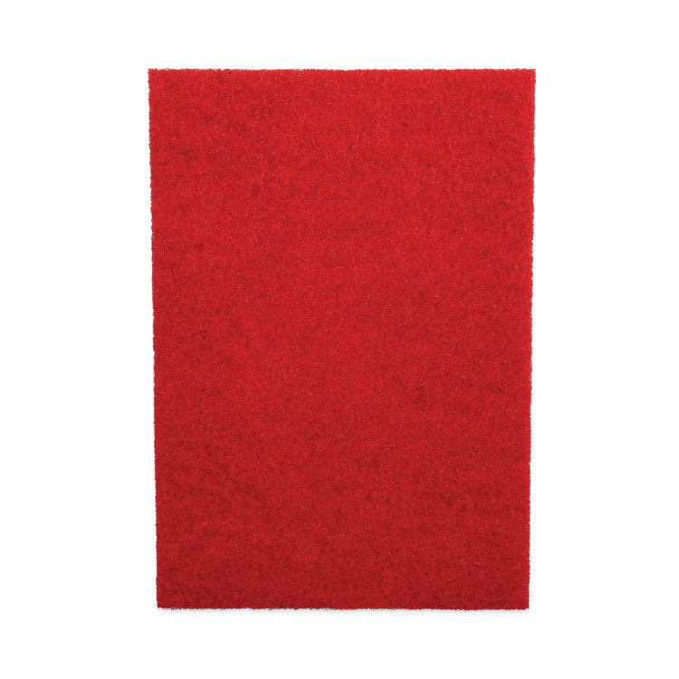 Boardwalk - Buffing Floor Pads, 20 x 14, Red, 10/Carton