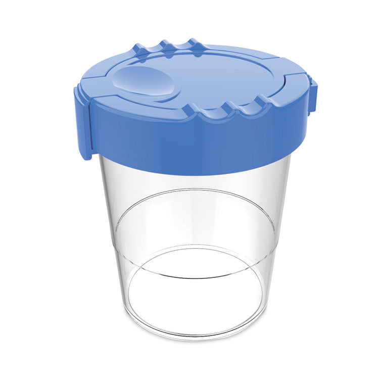 deflecto - Antimicrobial No Spill Paint Cup, 3.46 w x 3.93 h, Blue