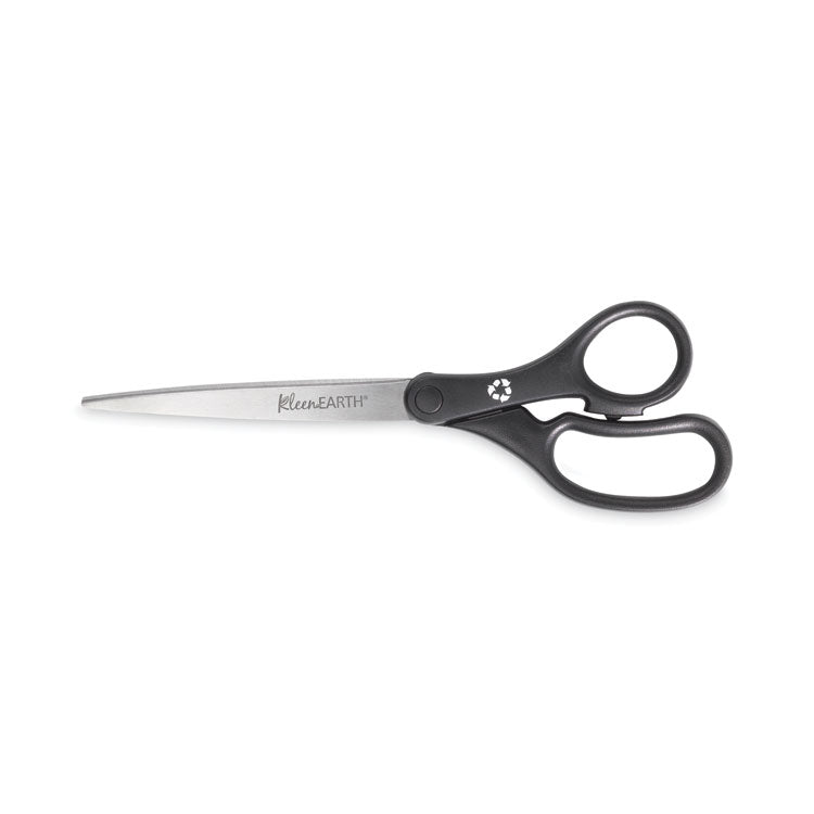 Westcott - KleenEarth Basic Plastic Handle Scissors, 9" Long, 4.25" Cut Length, Black Straight Handle