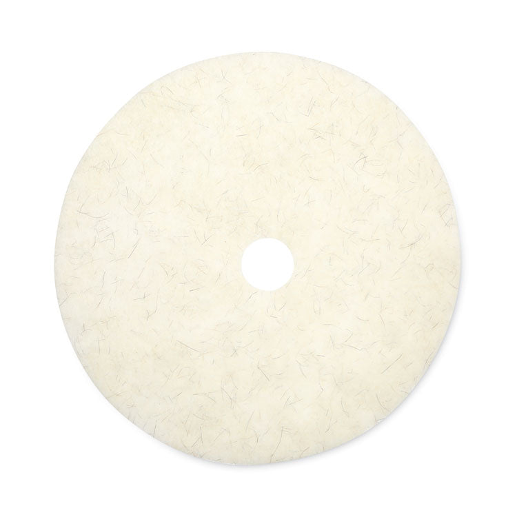 Boardwalk - Natural Burnishing Floor Pads, 27" Diameter, White, 5/Carton