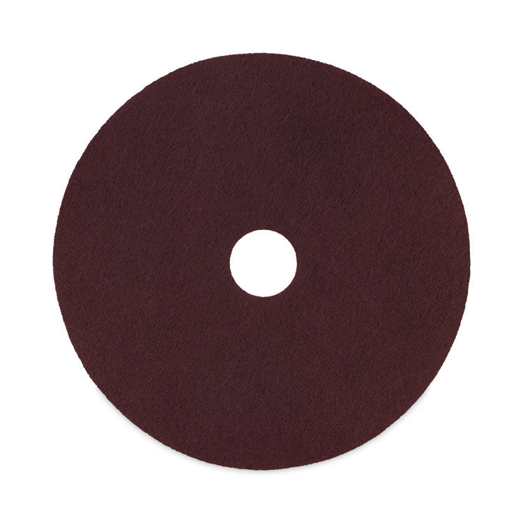 Boardwalk - Deep Scrub Pads, 16" Diameter, Maroon, 10/Carton