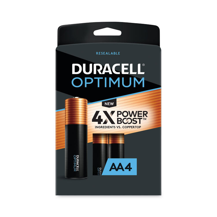 Duracell - Optimum Alkaline AA Batteries, 4/Pack
