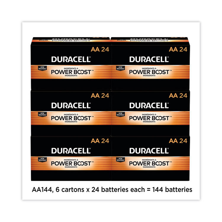 Duracell - Power Boost CopperTop Alkaline AA Batteries, 144/Carton