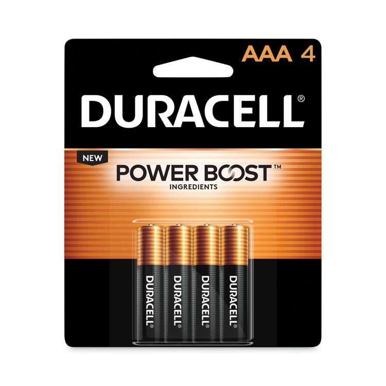 Duracell - Power Boost CopperTop Alkaline AAA Batteries, 4/Pack