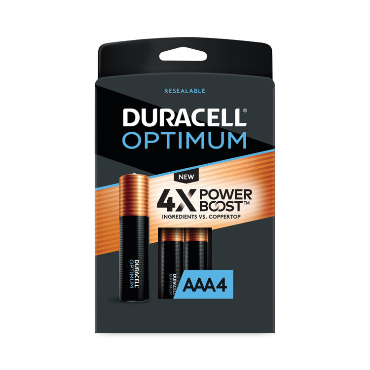 Duracell - Optimum Alkaline AAA Batteries, 4/Pack