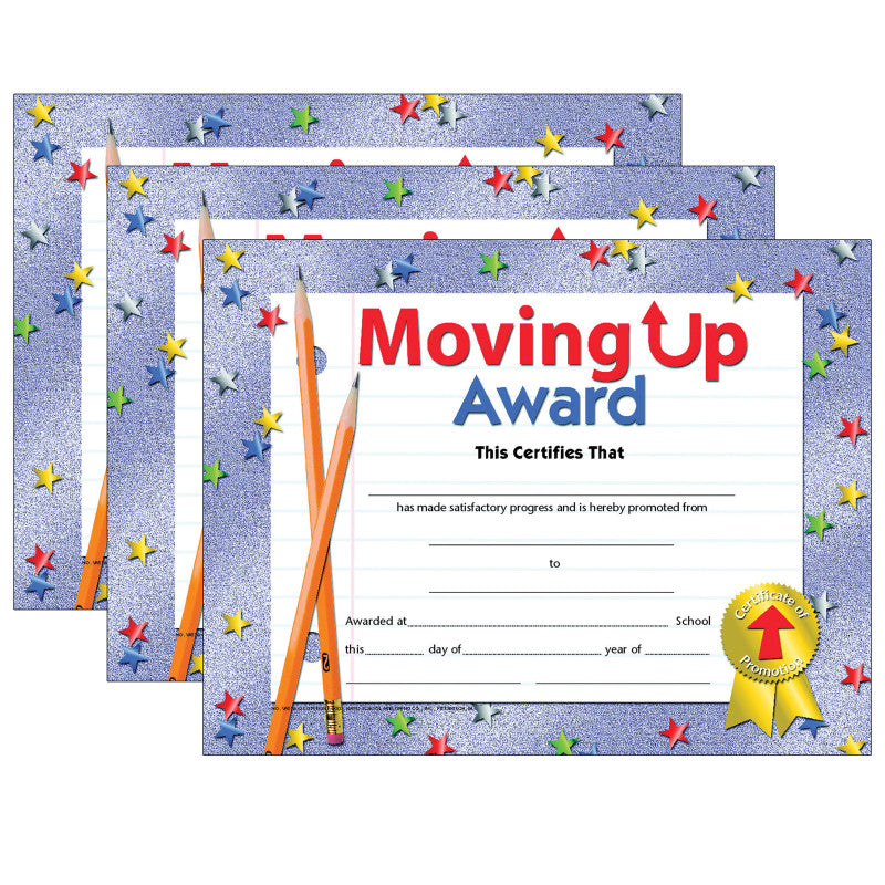 HAYES PUBLISHING - Moving Up Award, 30 Per Pack, 3 Packs