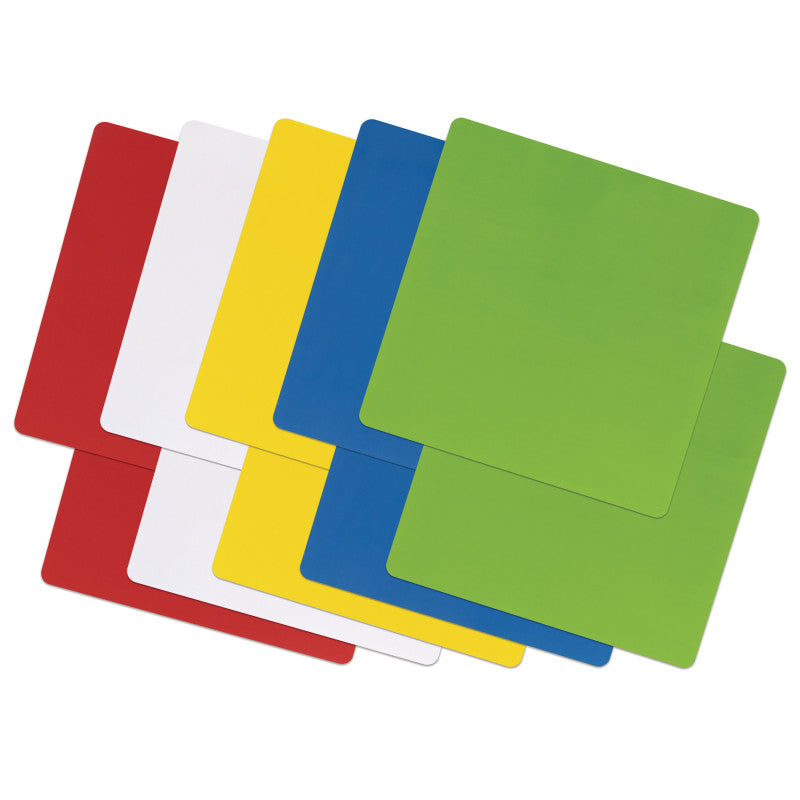 PACON - Self-Stick Dry Erase Squares, 5 Assorted Colors, 10" x 10", 10 Count