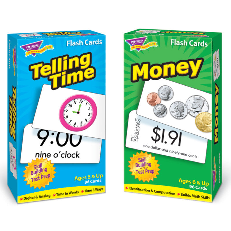TREND - Time and Money Skill Drill Flash Cards Assortment