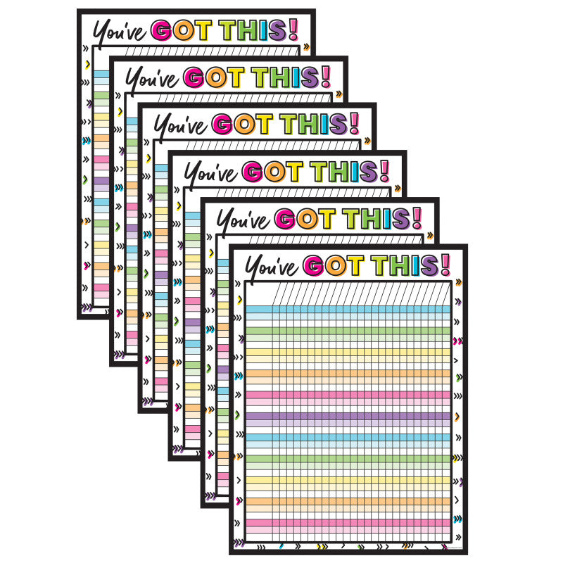 CARSON DELLOSA EDUCATION - Kind Vibes Incentive Chart, 17" x 22", Pack of 6
