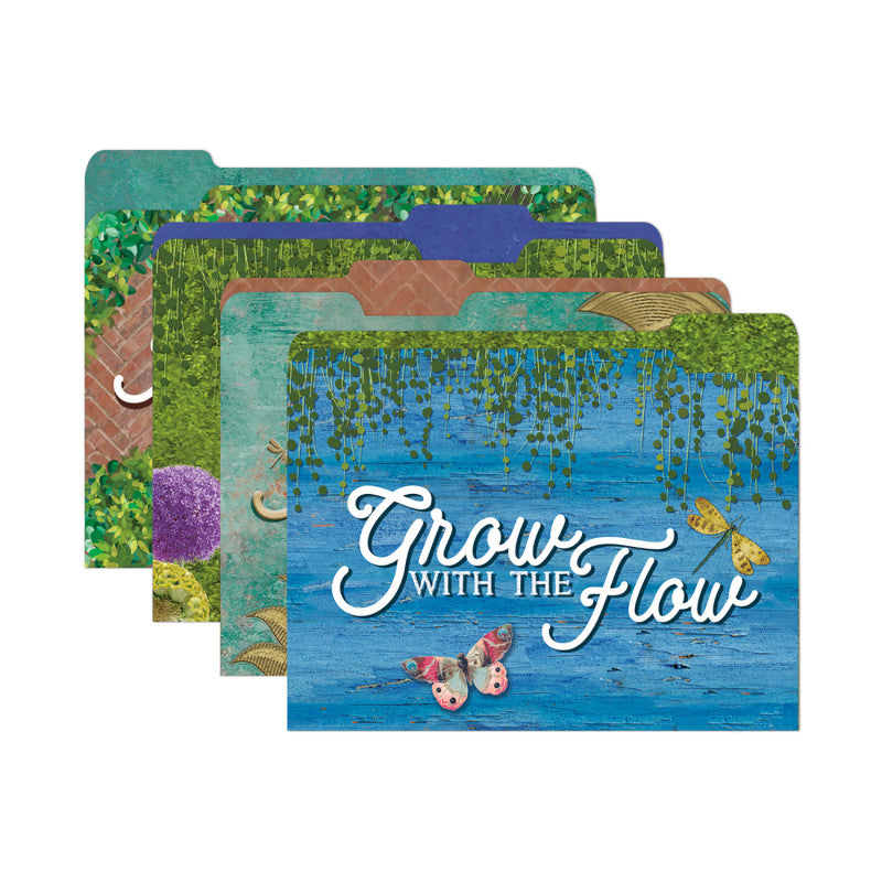 EUREKA - Curiosity Garden File Folders, 4 Per Pack, 6 Packs