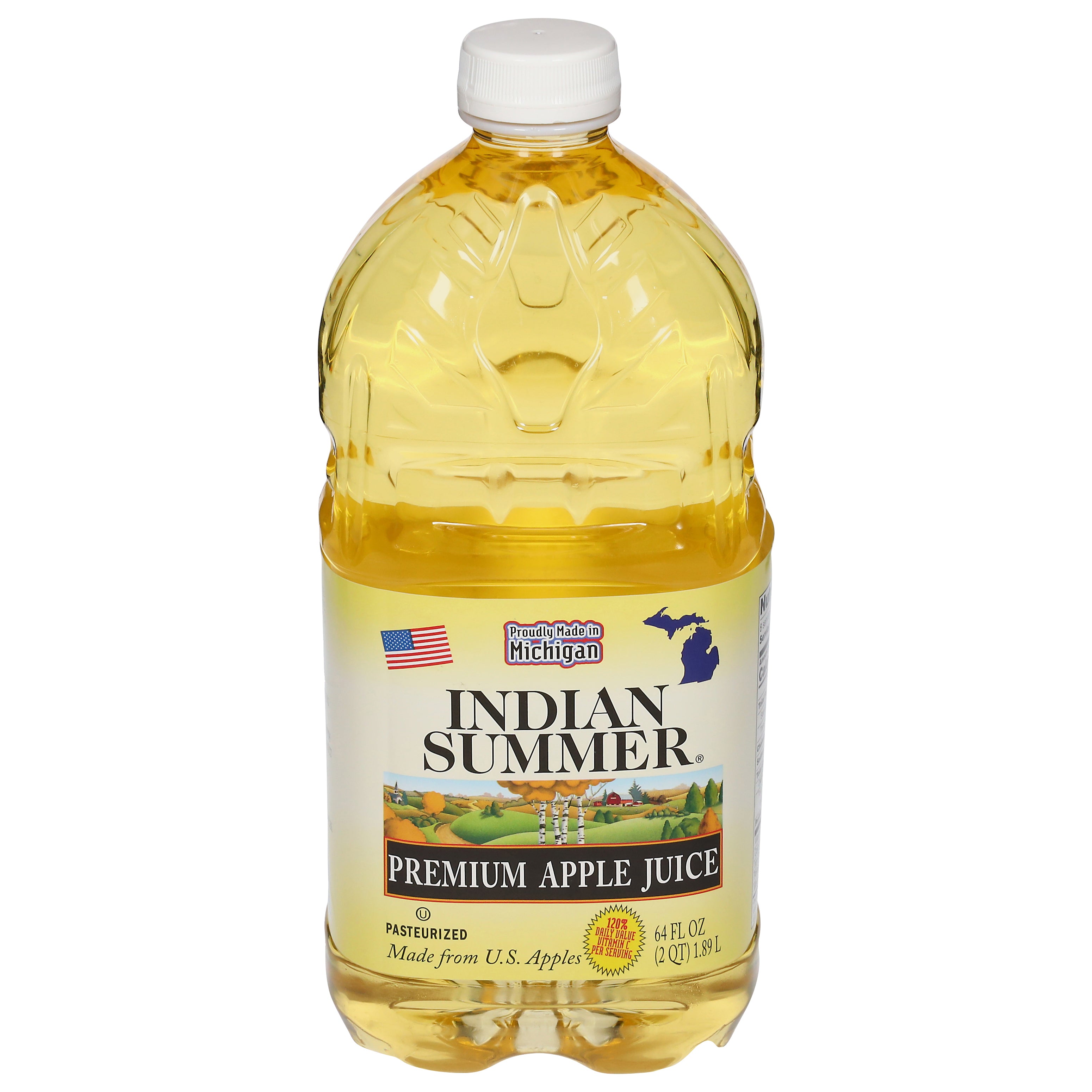 Indian Summer Premium Apple Juice 64 fl oz - Case of 8