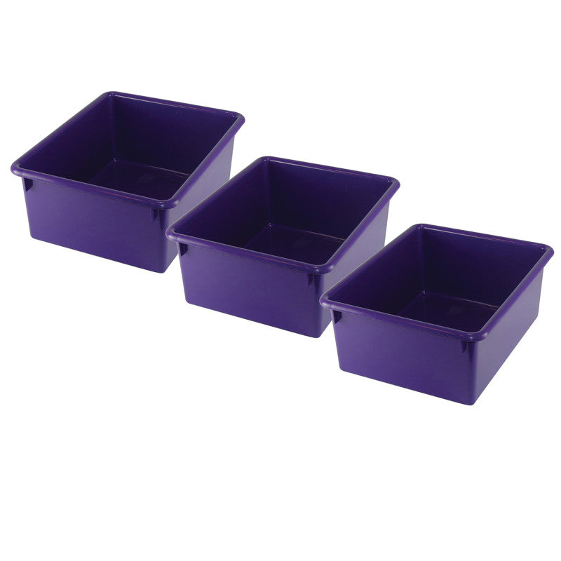 ROMANOFF - Stowaway® 5" Letter Box no Lid, Purple, Pack of 3