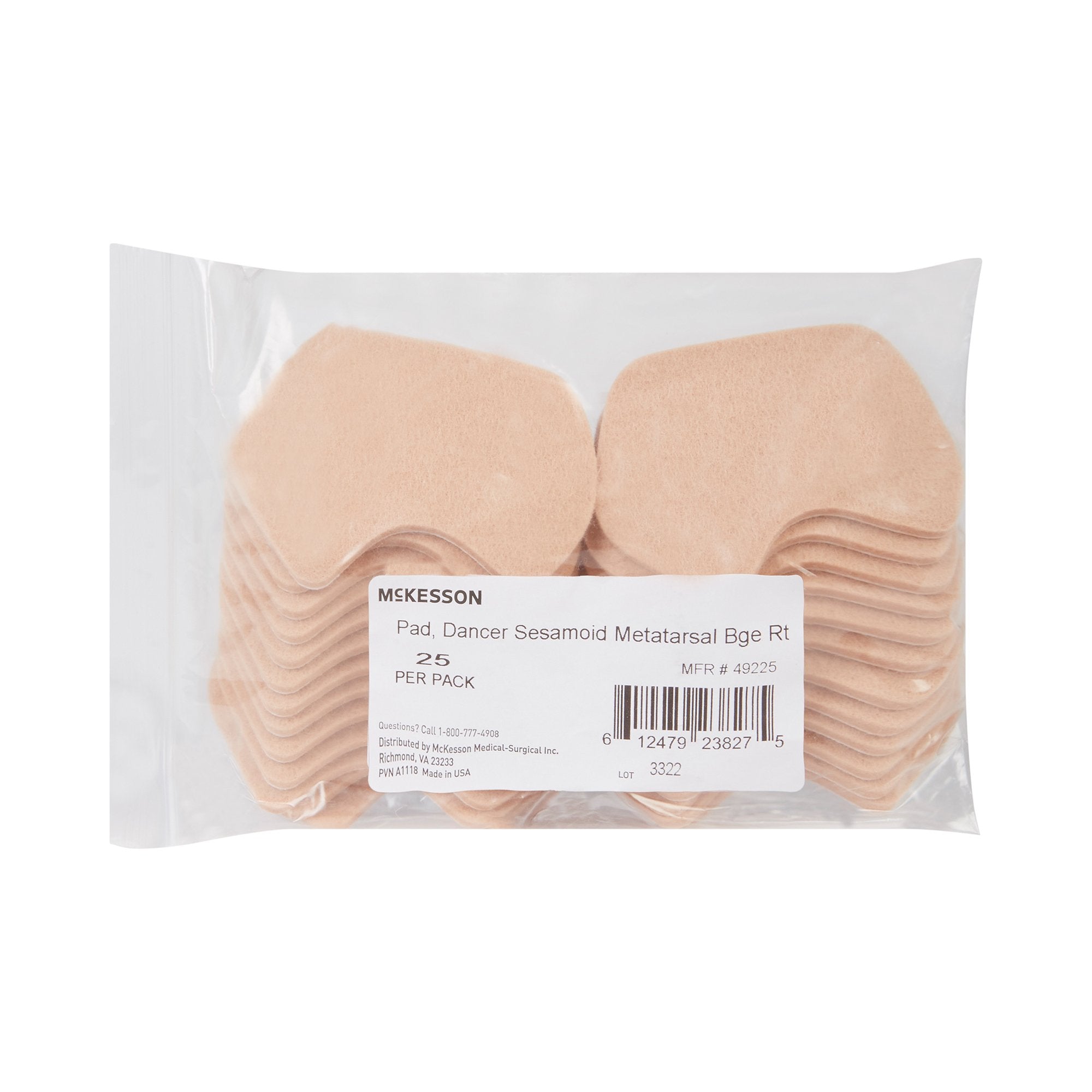 McKesson Brand - Dancer Sesamoid Pad McKesson Adhesive Right Foot [25/BG]