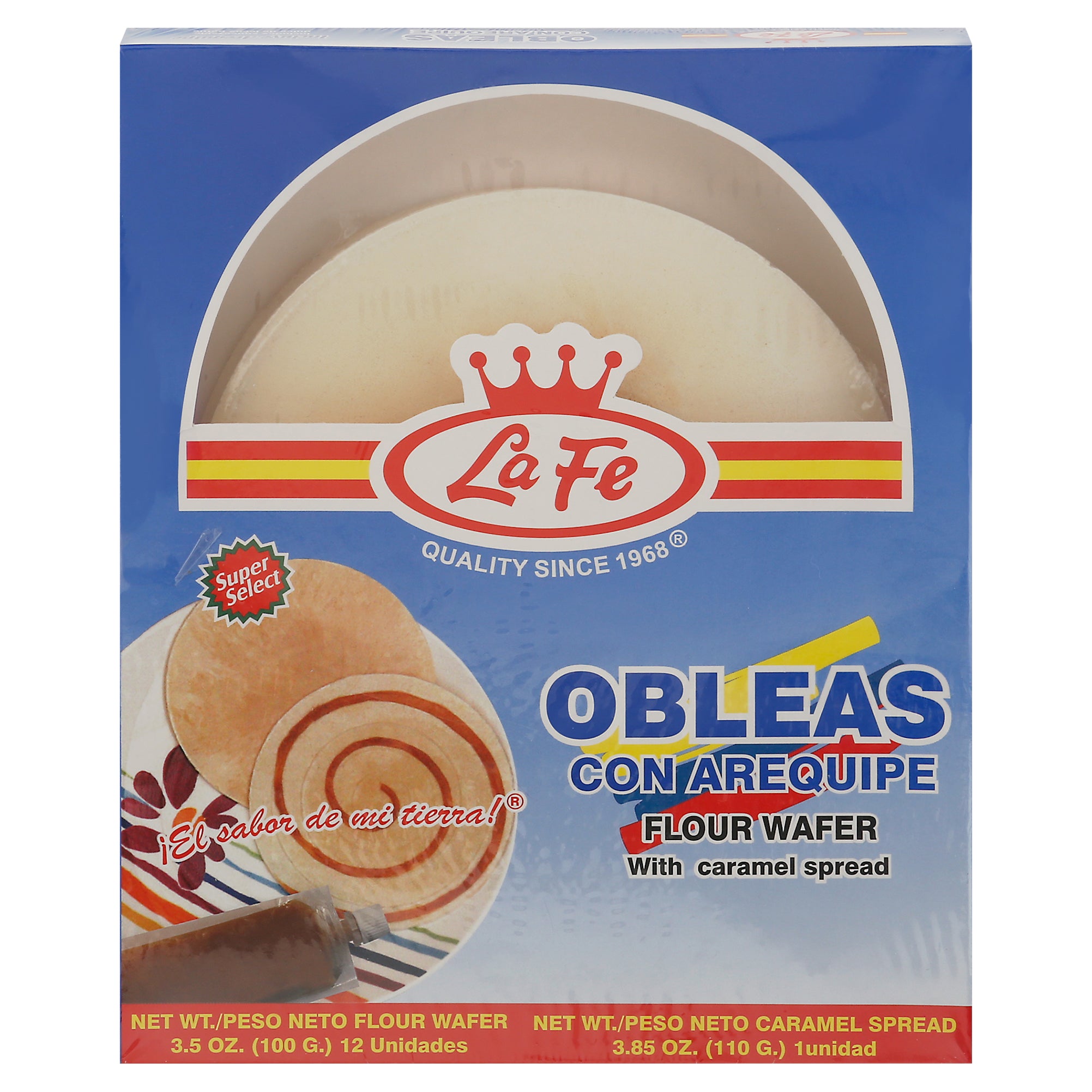 La Fe Flour Wafer with Caramel Spread 1 ea - Case of 24