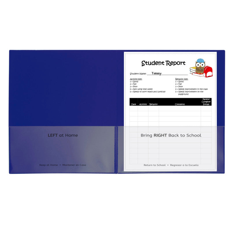 C-LINE - Classroom Connector™ school-to-home folder, blue, 25/BX