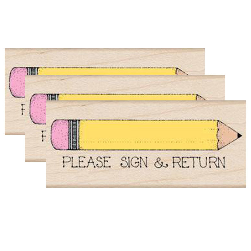 HERO ARTS - Please Sign & Return Pencil Stamp, Pack of 3