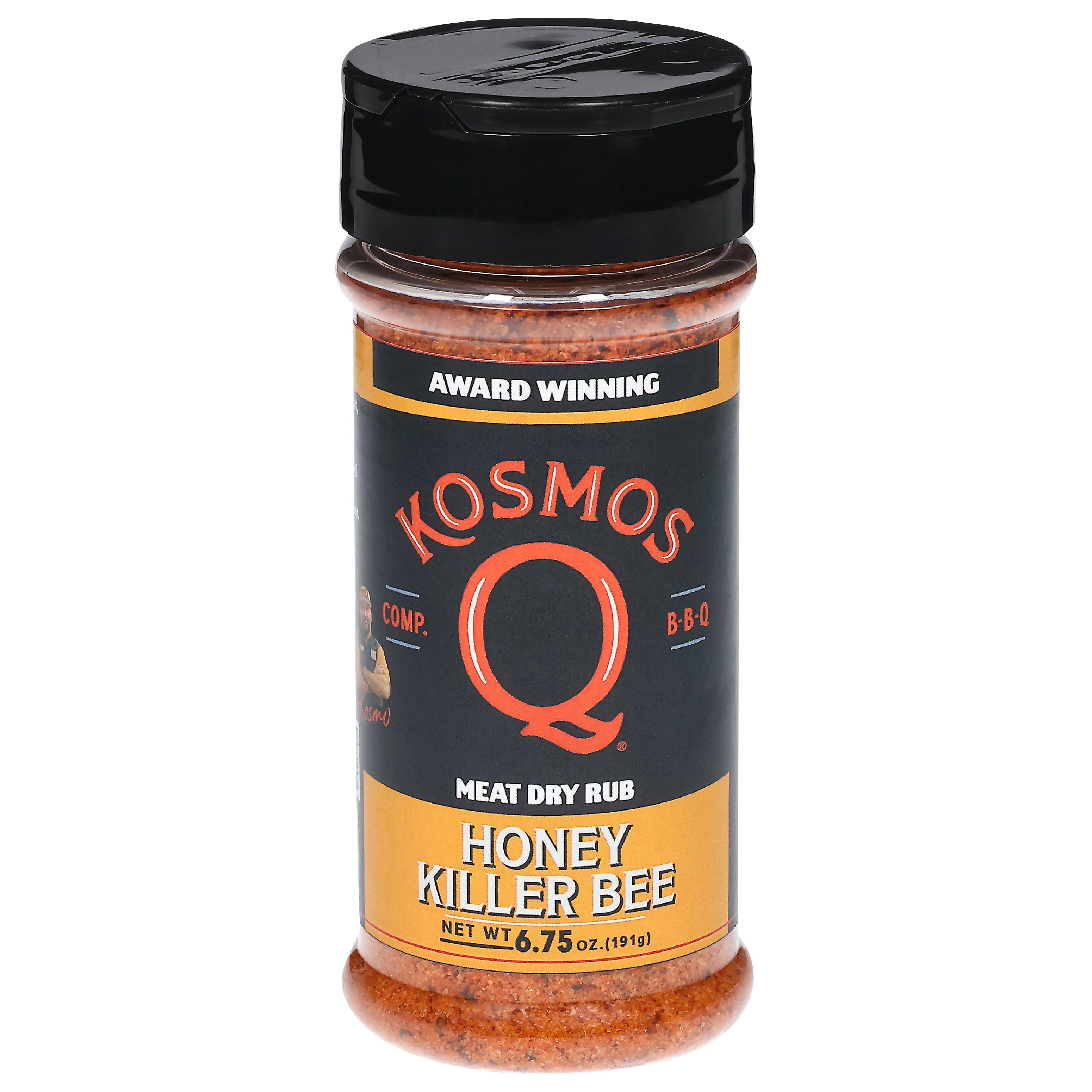 Kosmos Q Honey Killer Bee Meat Dry Rub 6.75 oz - Case of 6