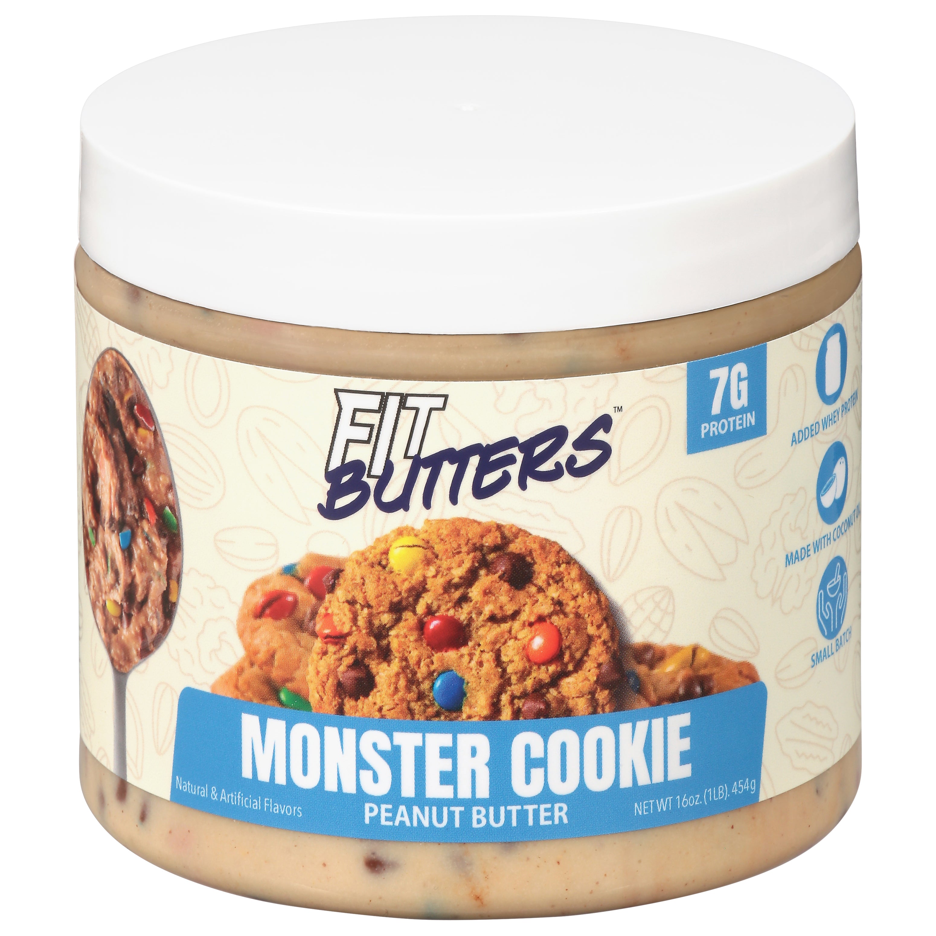Fit Butters Monster Cookie Peanut Butter 16 oz - Case of 6