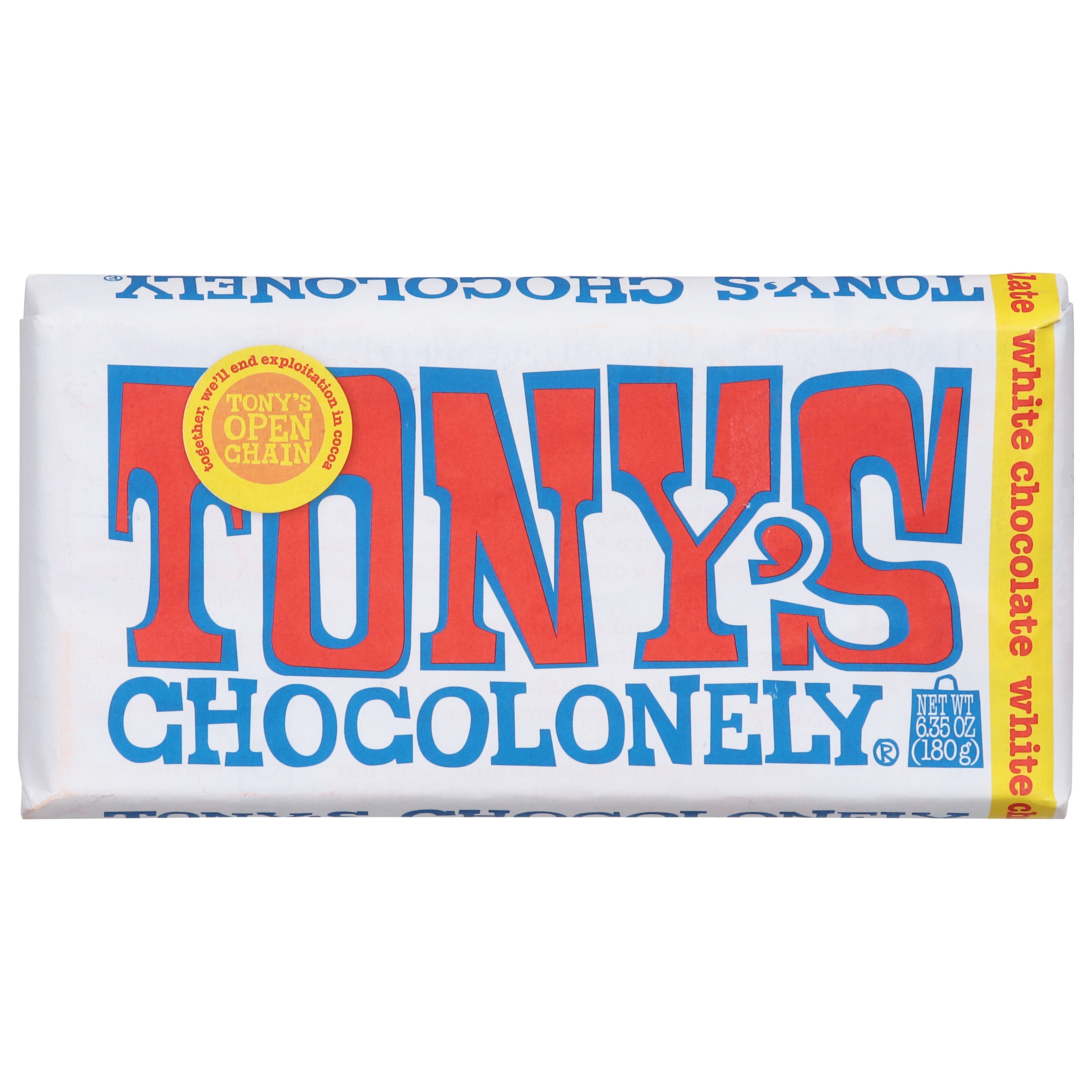 Tony's Chocolonely White Chocolate 6.35 oz - Case of 15