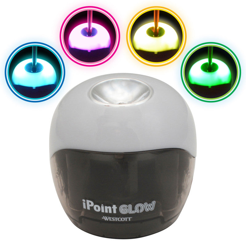 WESTCOTT - iPoint® Glow Color Changing Battery Pencil Sharpener