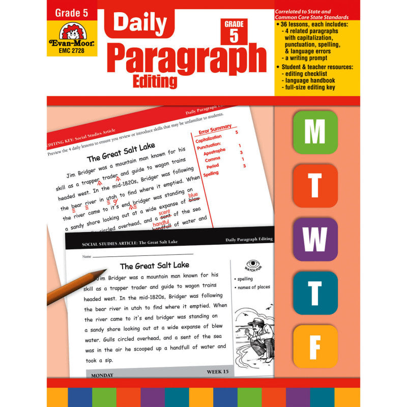 EVAN-MOOR - Daily Paragraph Editing Book, Grade 5