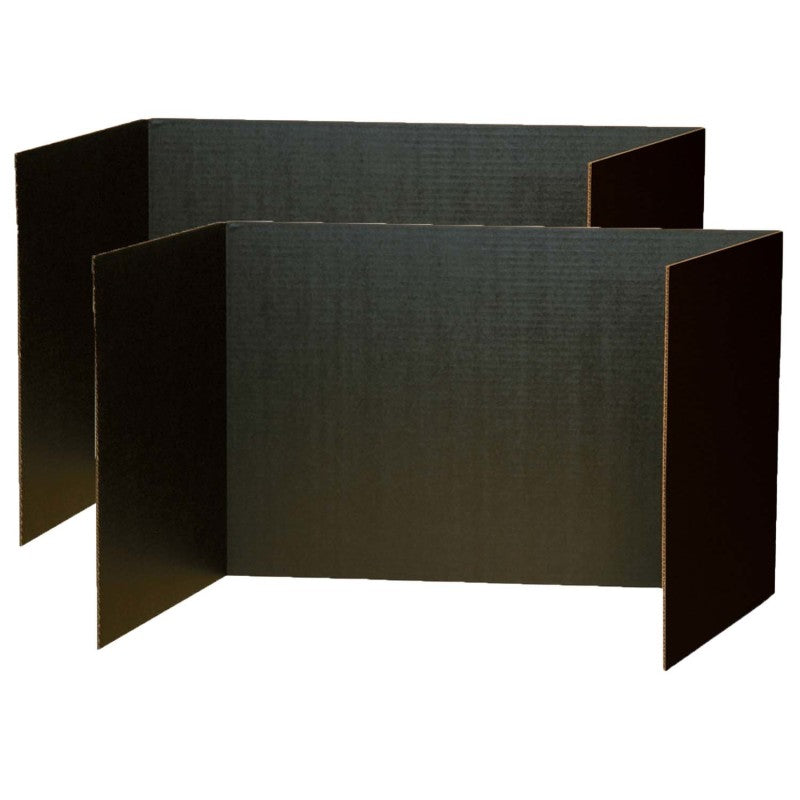 PACON - Privacy Boards, Black, 48" x 16", 4 Per Pack, 2 Packs