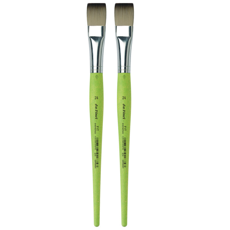 FIT Synthetics Student Brush, Synthetic, Acrylic & Tempera, Flat, Series 374, Size 24, Pack of 2