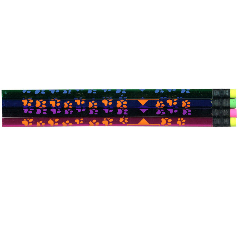 MOON PRODUCTS - Thermo Paw Prints Pencils, Assorted Colors, 12 Per Pack, 12 Packs