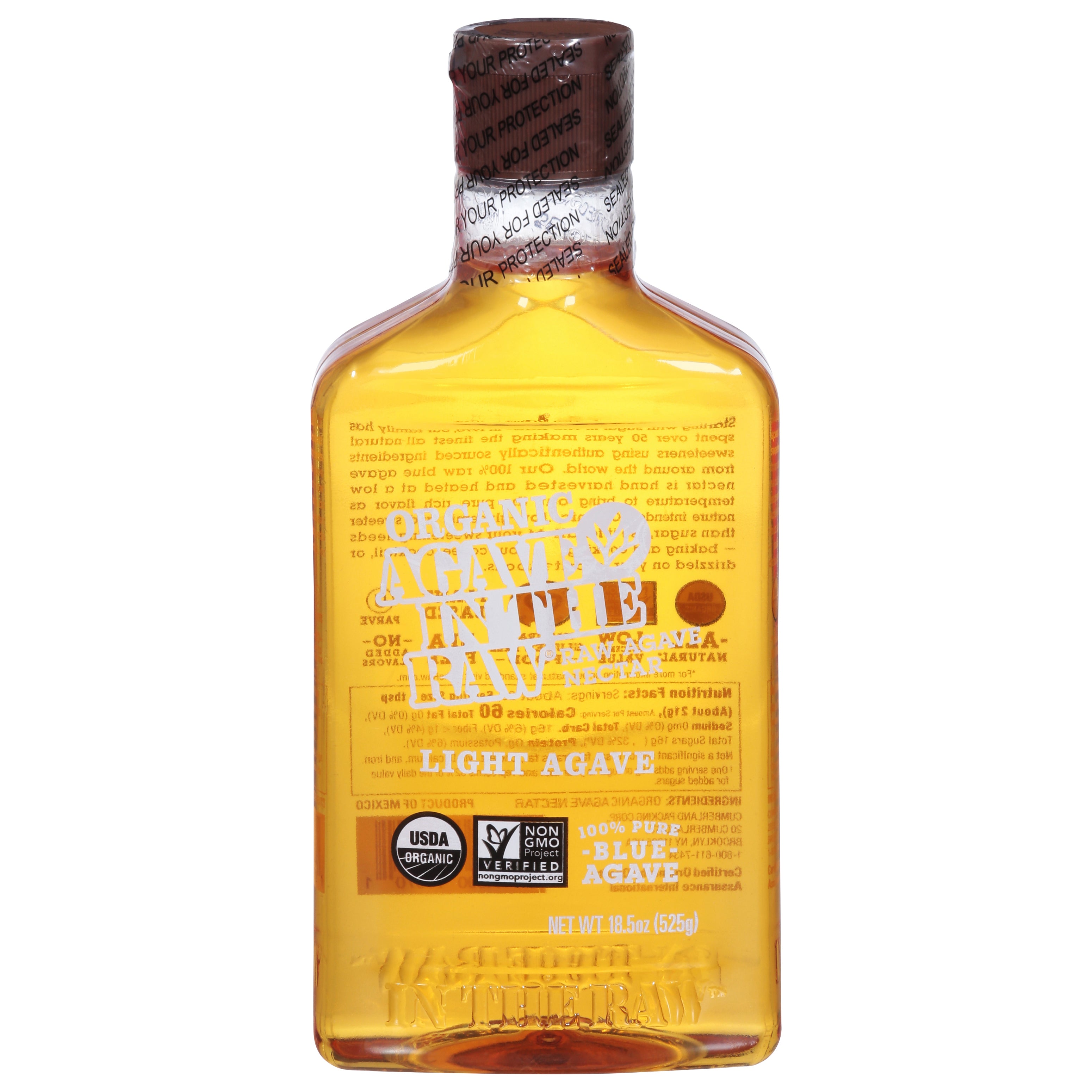 Agave In The Raw Organic Light Raw Agave Nectar 18.5 oz - Case of 8