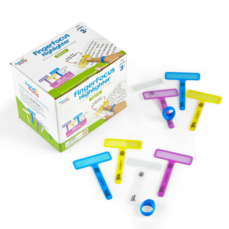 HAND2MIND - FingerFocus Highlighter Classroom Kit, 24 Sets