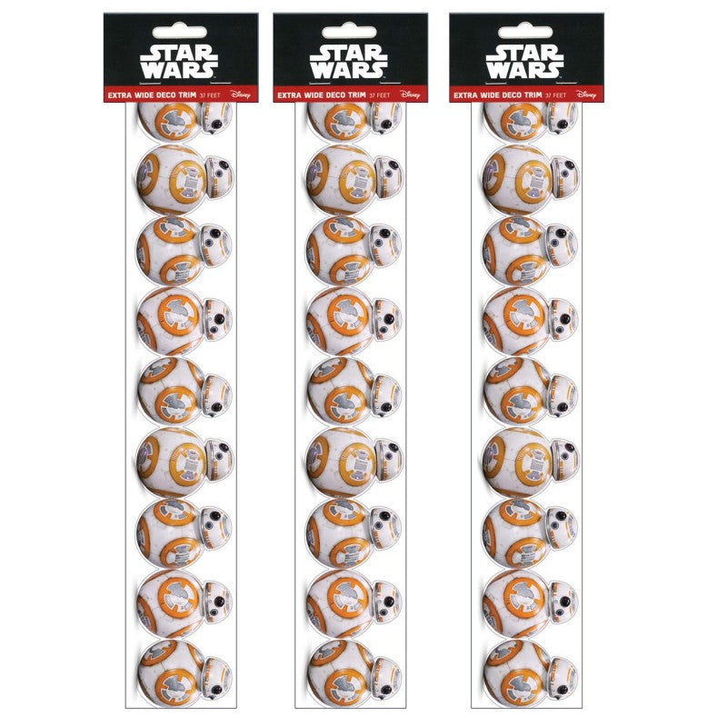 EUREKA - Star Wars™ BB-8 Extra Wide Die-Cut Deco Trim®, 37 Feet Per Pack, 3 Packs