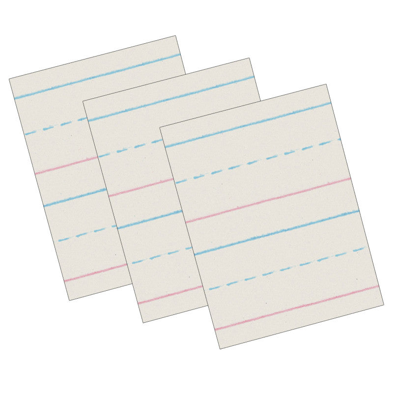 ZANER-BLOSER - Newsprint Handwriting Paper, Dotted Midline, Grade 1, 5/8" x 5/16" x 5/16" Ruled Long, 10-1/2" x 8", 500 Sheets Per Pack, 3 Packs