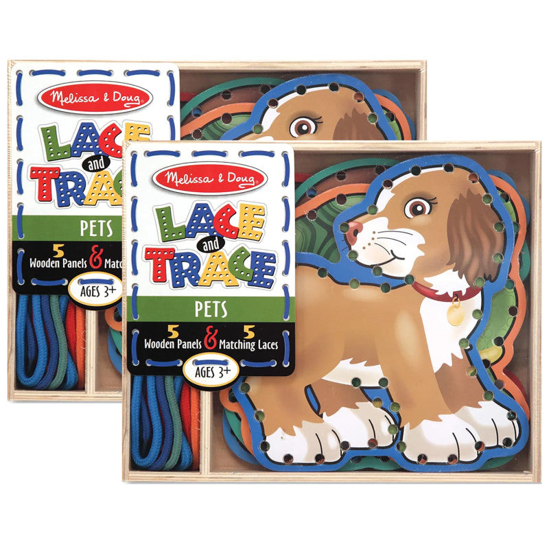 MELISSA & DOUG - Lace & Trace Pets, Pack of 2