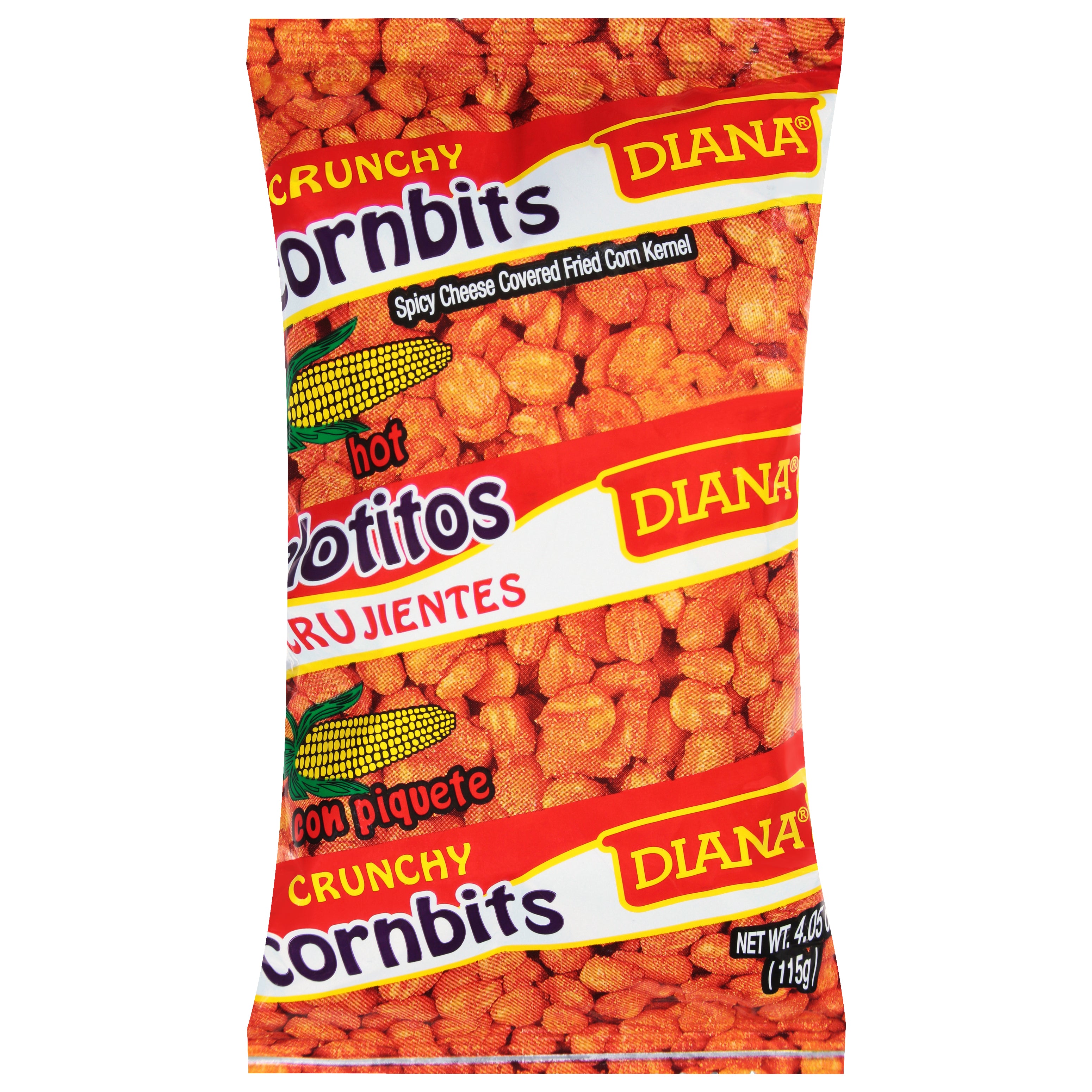 Diana Crunchy Hot Cornbits 4.05 oz - Case of 35