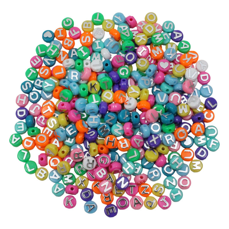 HYGLOSS - ABC Beads, Assorted Colors, Pack of 300