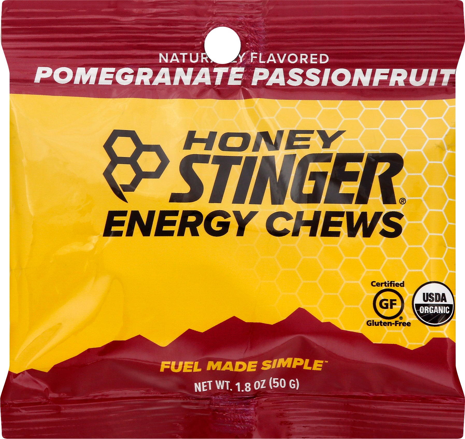 Honey Stinger Pomegranate Passionfruit Energy Chews 1.8 oz - Case of 12