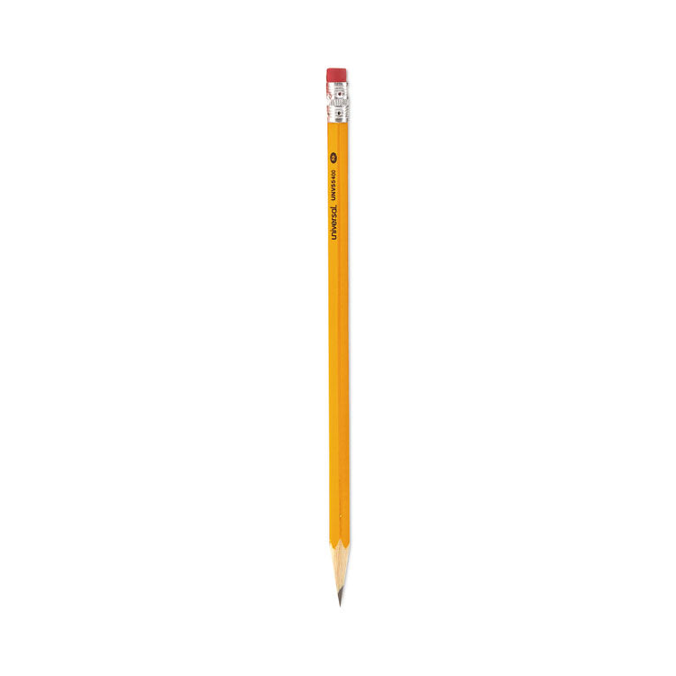 Universal - #2 Woodcase Pencil, HB (#2), Black Lead, Yellow Barrel, Dozen