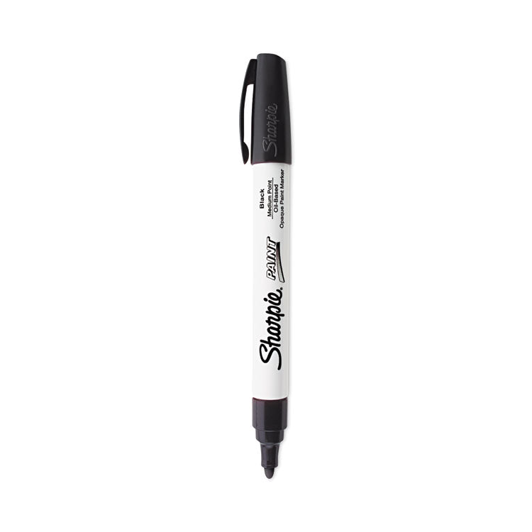 Sharpie - Permanent Paint Marker, Medium Bullet Tip, Black, Dozen