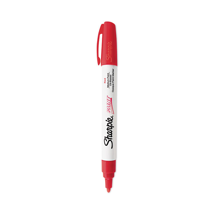 Sharpie - Permanent Paint Marker, Medium Bullet Tip, Red, Dozen