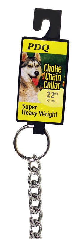 PDQ - PDQ Silver Chain Steel Dog Collar Large/X-Large [12522]