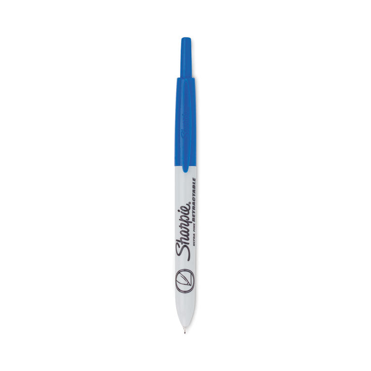 Sharpie - Retractable Permanent Marker, Extra-Fine Needle Tip, Blue