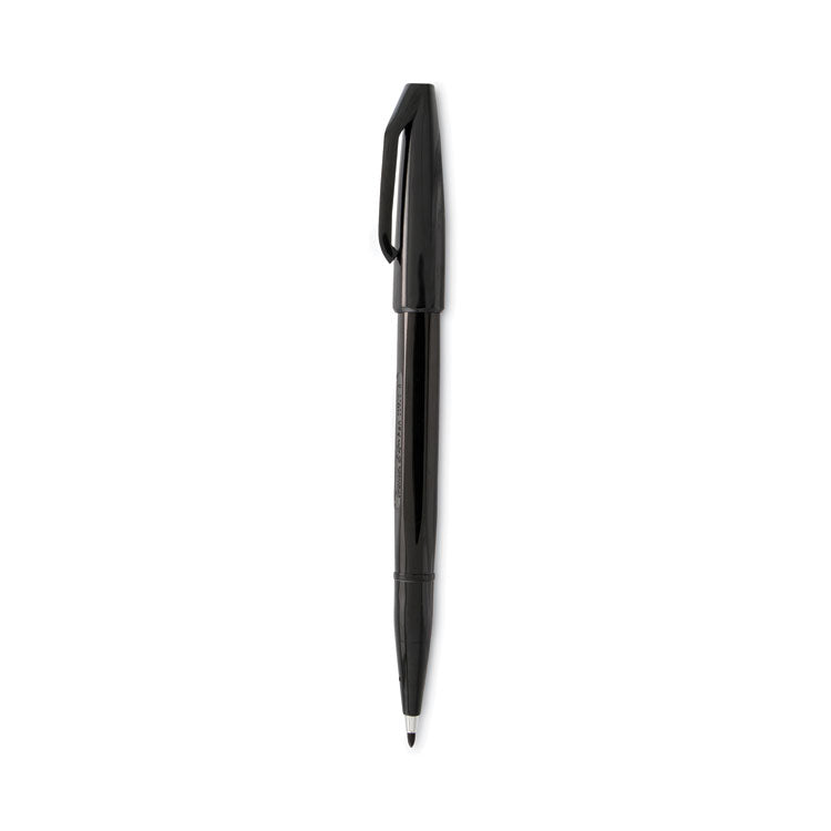 Pentel Arts - Sign Pen Fine Point Color Marker, Extra-Fine Bullet Tip, Black, Dozen