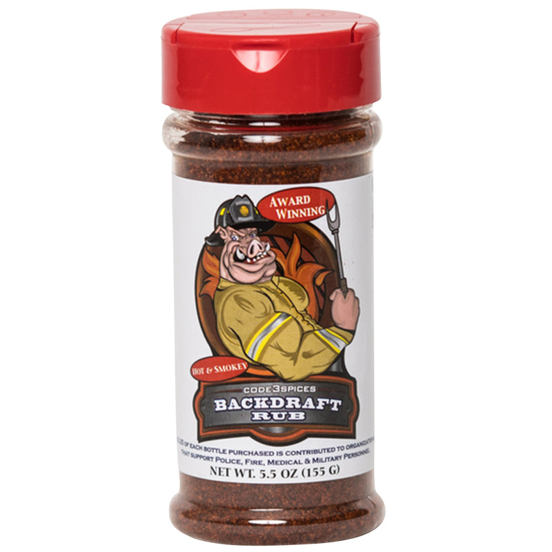 CODE 3 SPICES - Code 3 Spices Backdraft Rub Hot and Smokey BBQ Seasoning 5.5 oz